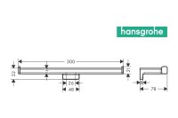 MEDIDAS PORTARROLLOS DOBLE SIN TAPA ADDSTORIS HANSGROHE